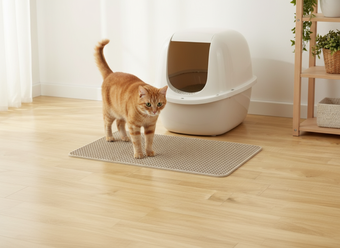 Anti-kattengrit kattenbakmat - Dubbellaags & waterproof