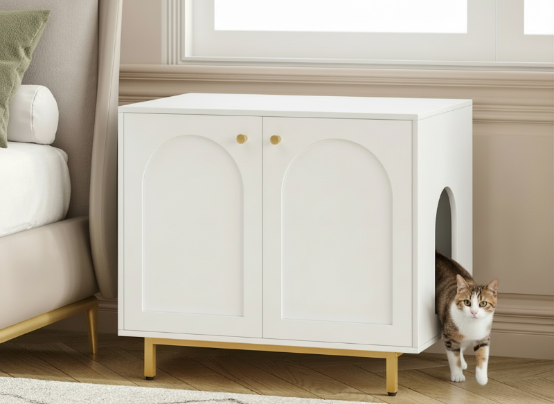 Kattenbak Kast voor 1 Kat – Stijlvol, Opgeruimd & Uit het Zicht